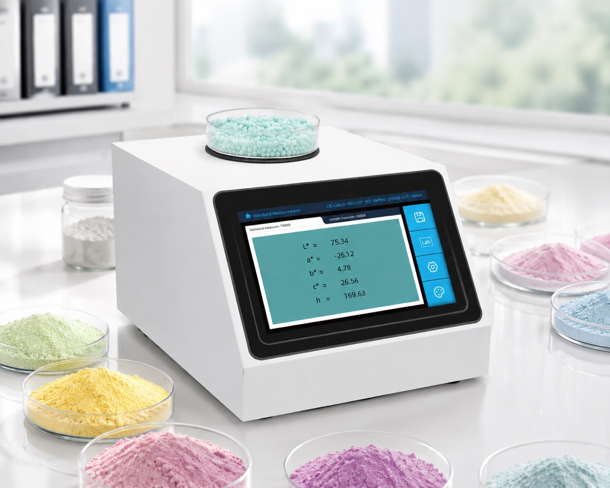 The large-aperture spectrophotometer DS-807 measures powders.JPG
