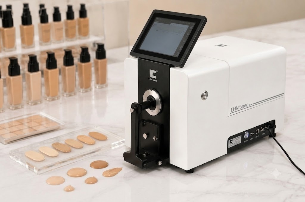 chnspec spectrophotometer measure the color of the foundation liquid.png
