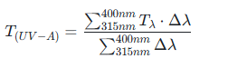 The UPF of each sample