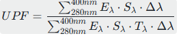 The UPF of each sample